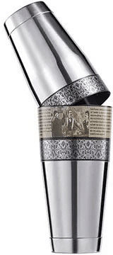 Shaker Jerry Thomas Boston Stainless Steel Tin On Tin Engraved 28 & 18oz