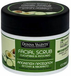 Donna Valente Facial Scrub Cucumber & Avocado, 210gr