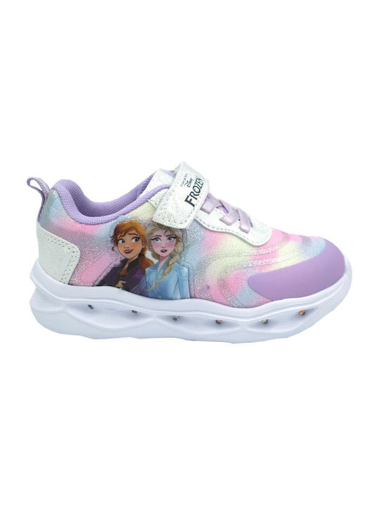 Disney Παιδικά Sneakers με Φωτάκια Λιλά