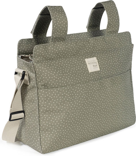 Poppy Olive Polka Dot Changing Bag | Walking Mum 1120800318