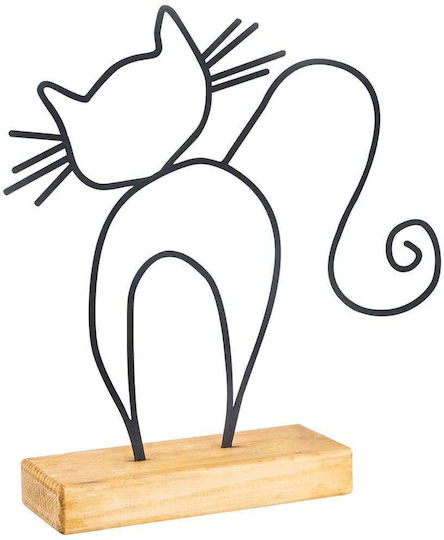 Aberto Design Dekorative Katze aus Metall 30x4x36cm 1Stück Aberto Design Dekorative Katze aus Metall 30x4x36cm 1Stück