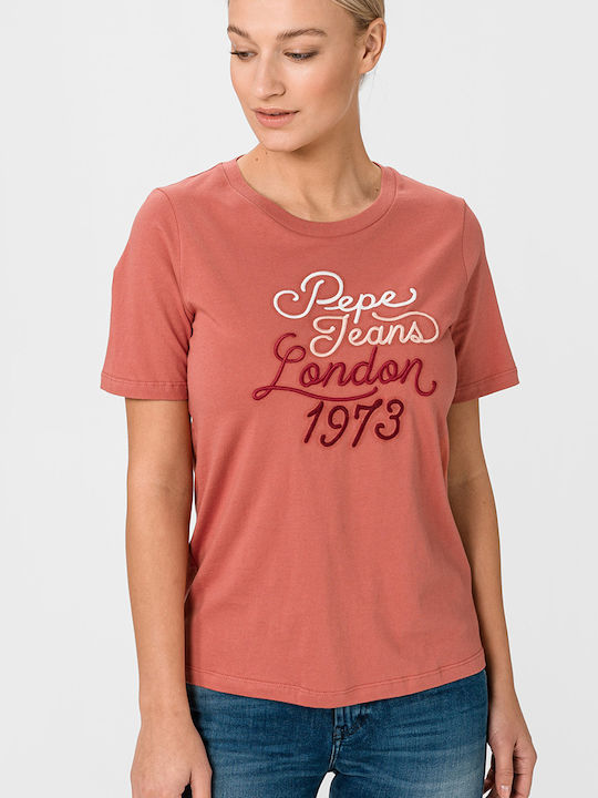 Pepe Jeans Γυναικείο T-shirt Ροζ