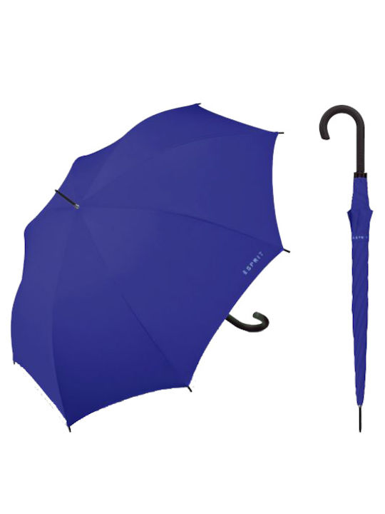 Esprit Αυτόματη Ομπρέλα Βροχής με Μπαστούνι Μπλε