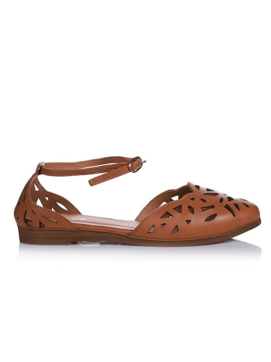 Waves Leather Women's Sandals Brown