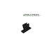 Perla Profile-stop Locking crank handle Black Color
