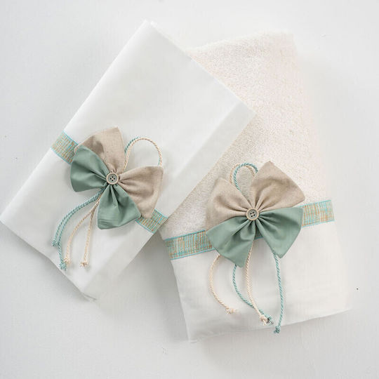 Piccolino Set Christening Oilcloths Green 2 Pieces