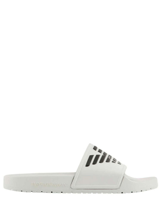 Emporio Armani Eagle Ανδρικά Slides Λευκά
