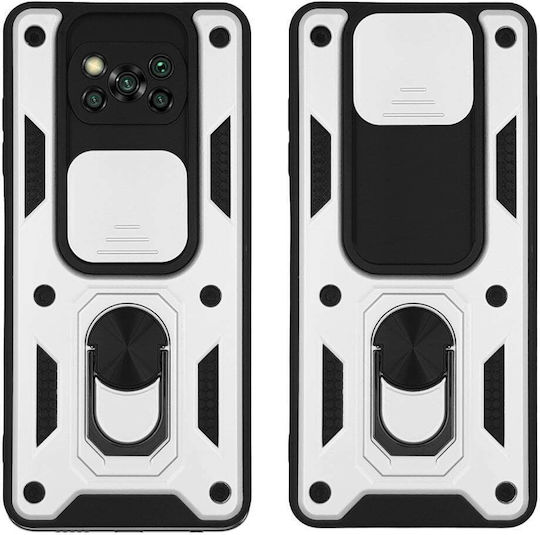 Sonique Umschlag Rückseite Silikon / Kunststoff Silber (Poco X3 NFC / X3 Pro)