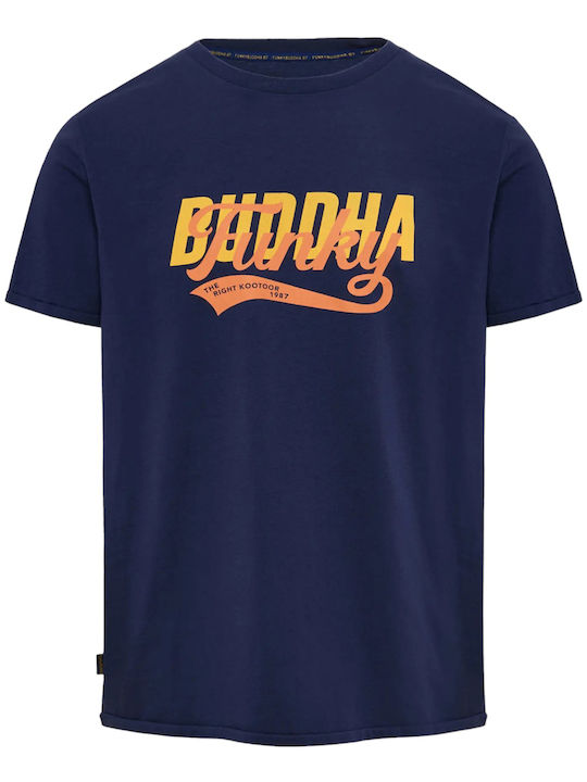 Funky Buddha Herren T-Shirt Kurzarm Navy Blue