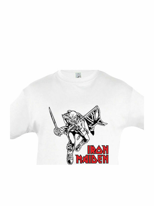 Παιδικό T-shirt Λευκό Iron Maiden, The Trooper