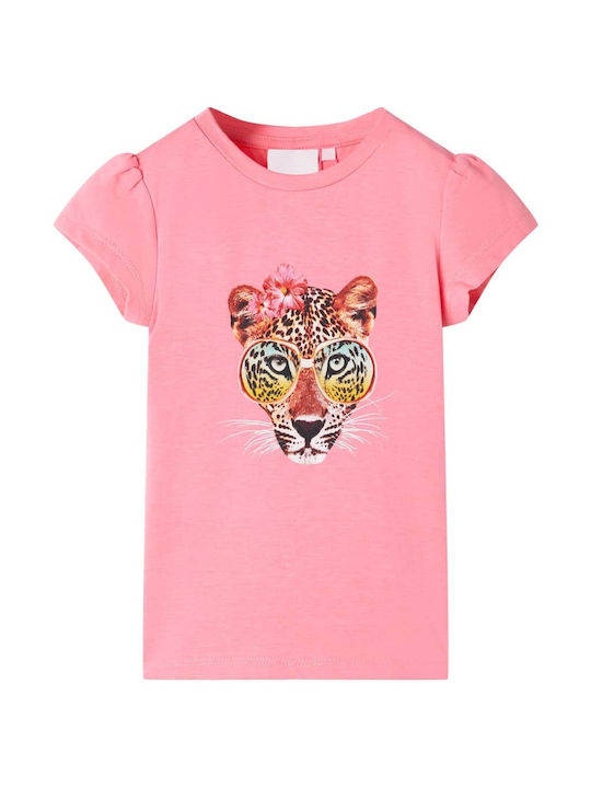 vidaXL Kids Blouse Short Sleeve Pink