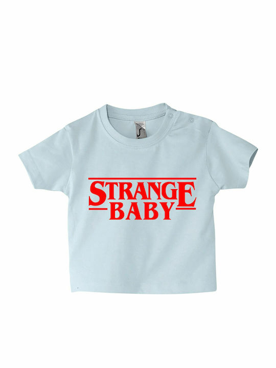 Παιδικό T-shirt Κοντομάνικο Baby Blue Strange Things, Strange Baby