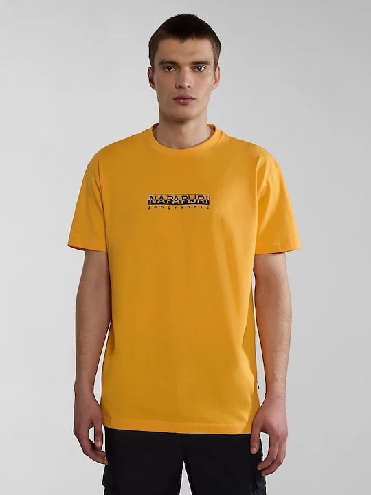 Napapijri S-box Men's Short Sleeve Blouse Yellow