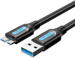 Vention Regular USB 3.0 to micro USB Cable Μαύρο 2m 1τμχ