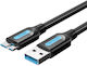 Vention Regulär USB 3.0 auf Micro-USB-Kabel Schwarz 1.5m (COPBG) 1Stück