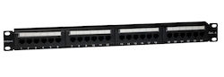 Emiter Patch Panel για Rack 1U 19" Μαύρο
