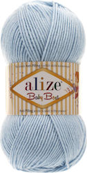 Alize Acrilyc Knitting Yarn Baby Best Light Blu...