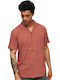 Superdry D3 Stud Short Sleeve Revere 70s Shirt M4010770a-2hl-philomena Red Print