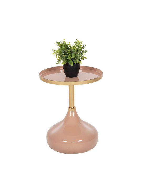 Rundes Beistelltisch Metall Sofort-beige M35.5xL35.5xH44.5cm