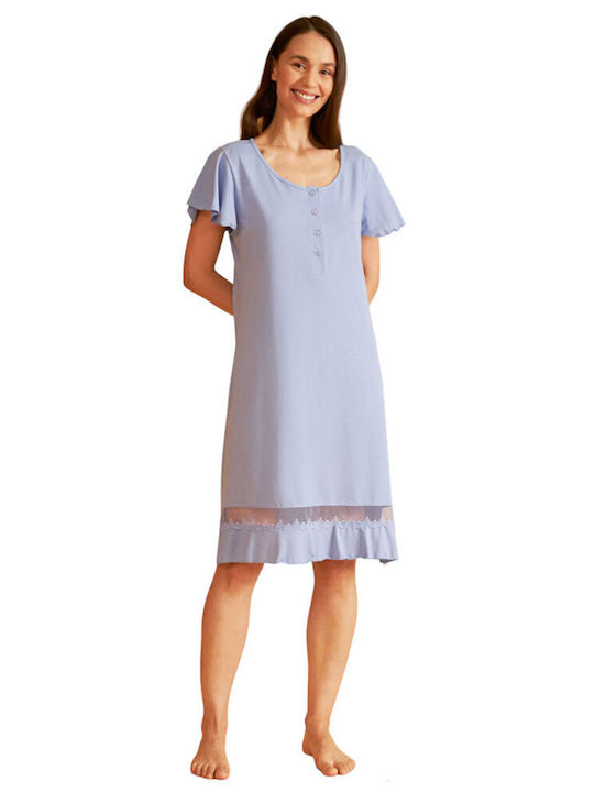 Harmony Sommer Damen Nachthemd Blue