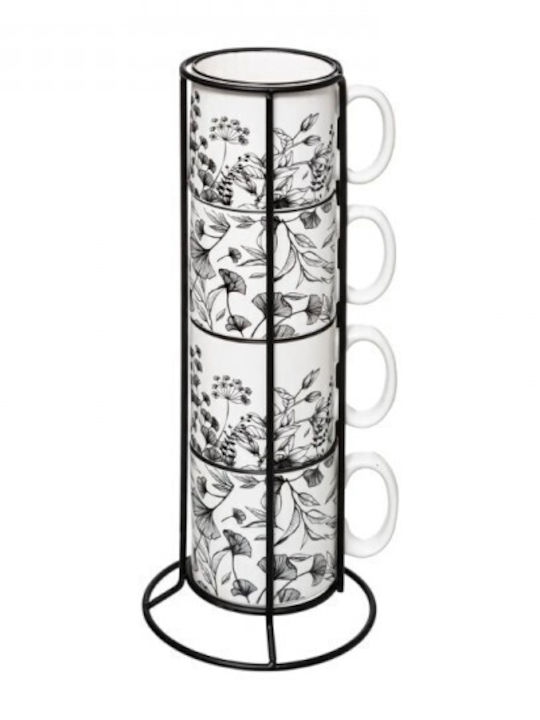 Secret de Gourmet Set of Cups Coffee Ceramic Brown 240ml 4pcs