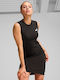 Rochie De Vară Mini Sport Fără Mâneci Neagră