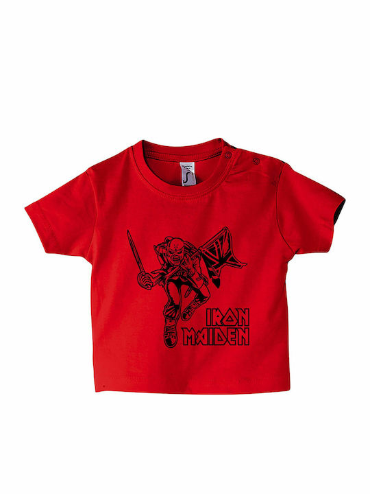 Παιδικό T-shirt Κόκκινο Iron Maiden, The Trooper