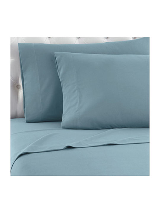 TnS Sheet King Size with Elastic 180x200+30cm. Grey/yellow