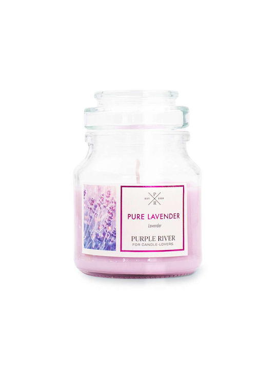 Purple River Lumânare Aromatică Din Soia În Borcan Cu Miros De Lavandă 113gr