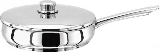 Horwood Τηγάνι από Ανοξείδωτο Ατσάλι με Καπάκι 24cm