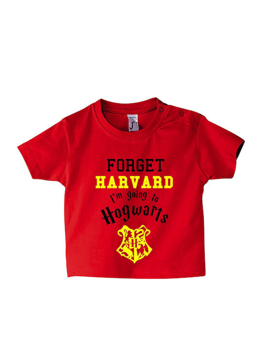 Παιδικό T-shirt Κόκκινο Forget HARVARD I am Goi...