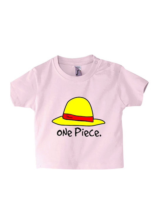 Παιδικό T-shirt Baby Pink One Piece Baby Hat Anime