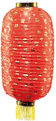Decorative Chinese Fabric Lantern Red with fringes 30x55cm 157.038.0010.55