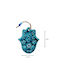 Hamsa Handmade Hanging Lucky Charm Turquoise Ceramic 11.5x14cm 1pcs