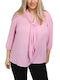 Women's Blouse with 3/4 Sleeve Pink