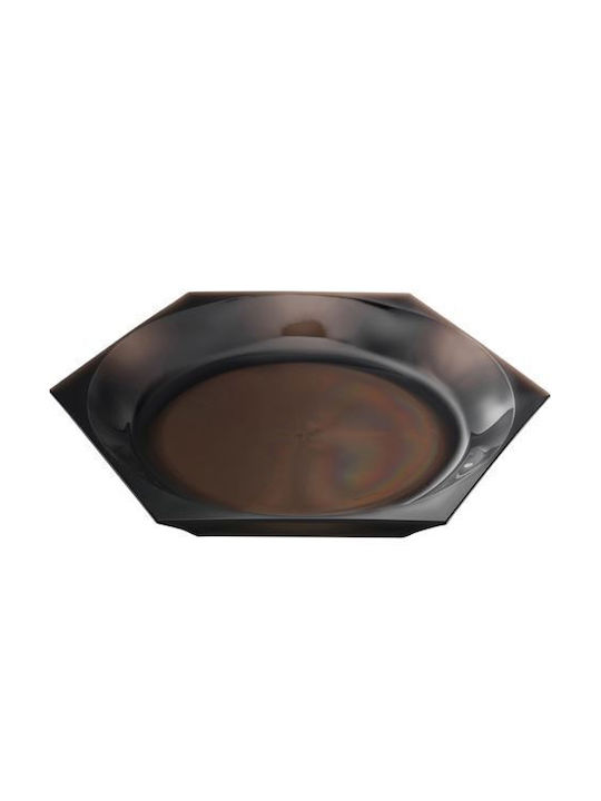 Mario Luca Giusti Serving Platter Oval made of Porcelain Brown 50x50cm