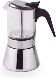 Lacor Electric Stovetop Espresso Pot for 6 Cups Inox Brown