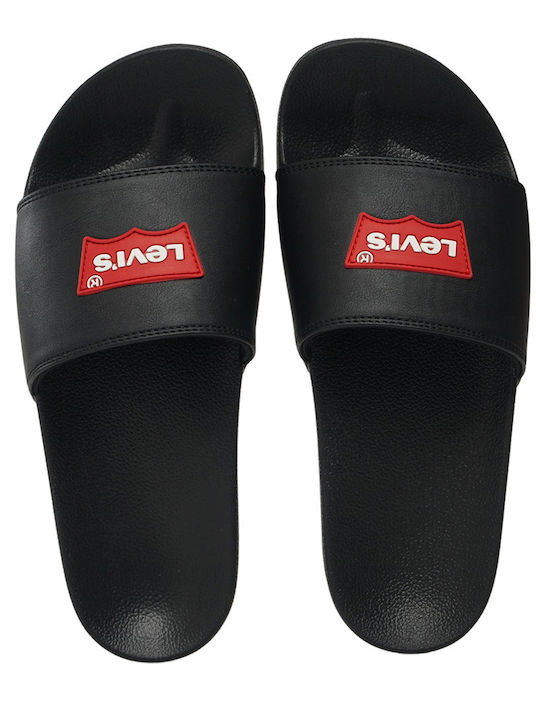 Flip-flops pentru bărbați Levi's Black Rubber -...