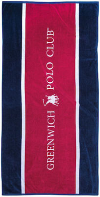 Greenwich Polo Club Red Cotton Beach Towel 180x90cm