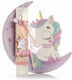 Feeling Wood Lt2023036 Πασχαλινη Λαμπαδα Unicorn Φεγγαρι 25εκ