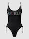 Γυναικειο Μαγιο Ολοσωμο Guess One Piece Logo Strass E4gj10mc040 Jblk Μαυρο