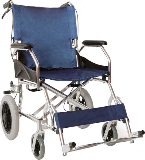 Vita Orthopaedics Folding Manual Simple Type Wheelchair with Folding Back 45cm Blue