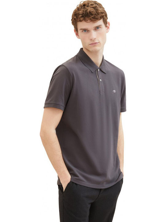 Tom Tailor Basic Polo Μπλούζα Κοντομάνικη Grey