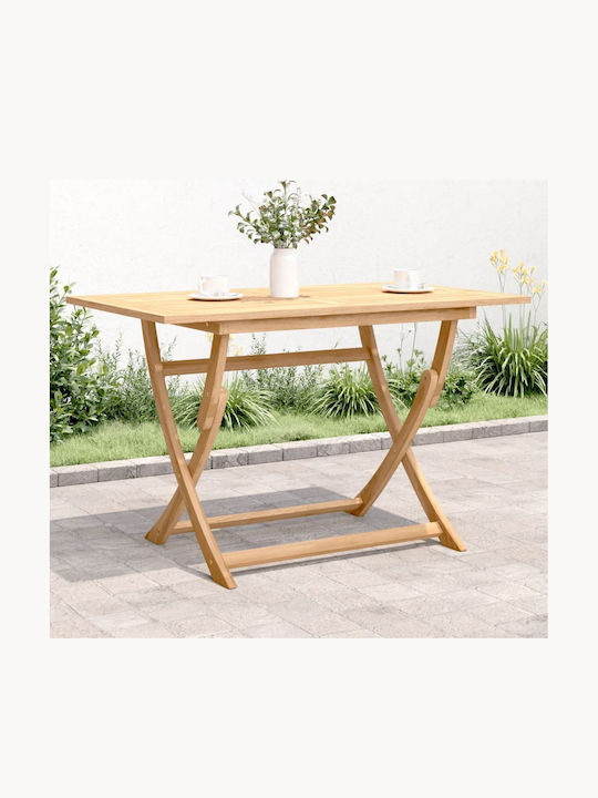 Tisch Zusammenklappbar Acacia 120x70x75cm