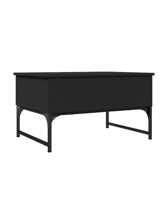 Rectangular Coffee Table with Waiter Black L70x...