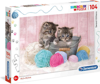 Kinderpuzzle Super Color Sweet Kittens 104pcs Clementoni