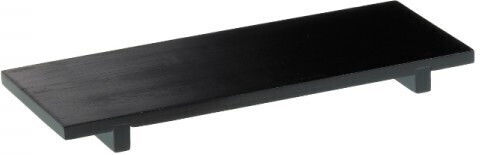 Leone Ξύλινη Ορντεβιέρα Μαύρη Ø70xY2.5cm Π70xΜ20xΥ2.5cm