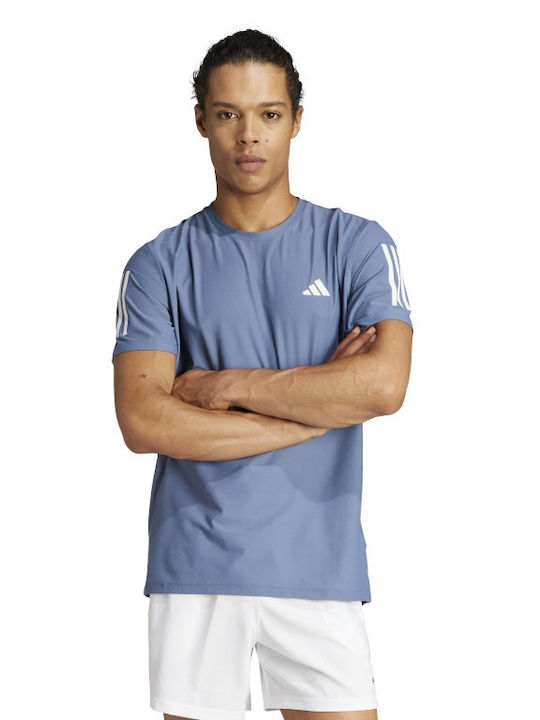 Adidas Ανδρικό Αθλητικό T-shirt Κοντομάνικο Μπλε