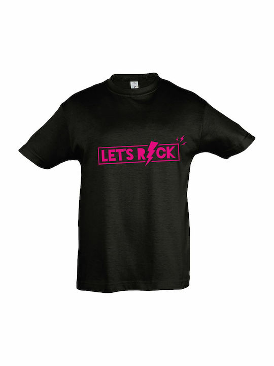 Kids' T-shirt Black Let's Rock