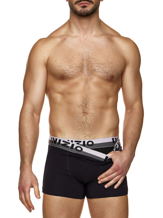 Inizio Men's Boxers Black 2Pack